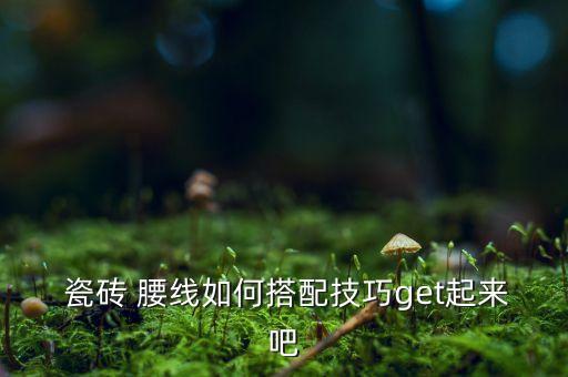  瓷磚 腰線如何搭配技巧get起來(lái)吧