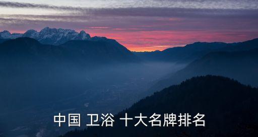 中國(guó) 衛(wèi)浴 十大名牌排名