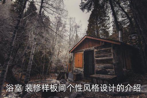 浴室 裝修樣板間個(gè)性風(fēng)格設(shè)計(jì)的介紹