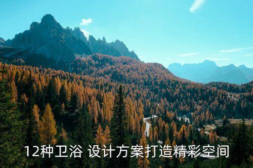12種衛(wèi)浴 設(shè)計方案打造精彩空間