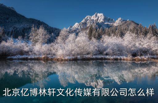北京億博林軒文化傳媒有限公司怎么樣