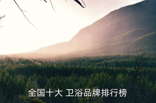 全國(guó)十大 衛(wèi)浴品牌排行榜