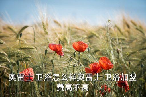 奧雷士 衛(wèi)浴怎么樣奧雷士 衛(wèi)浴加盟費(fèi)高不高