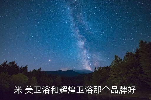 米美衛(wèi)浴一線品牌怎么樣
