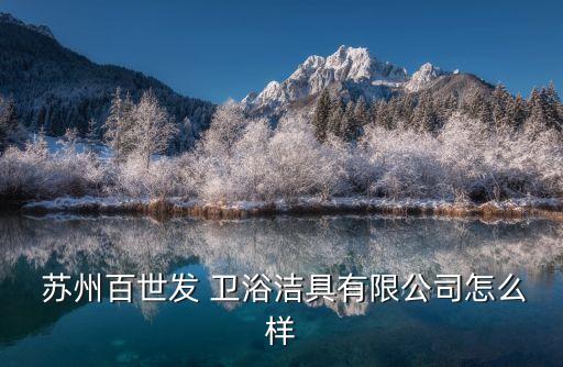  蘇州百世發(fā) 衛(wèi)浴潔具有限公司怎么樣