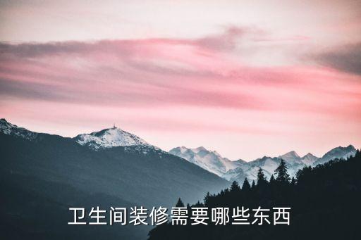 衛(wèi)生間裝修需要哪些東西