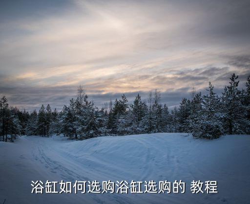 浴缸如何選購浴缸選購的 教程