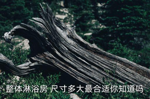 整體淋浴房 尺寸多大最合適你知道嗎