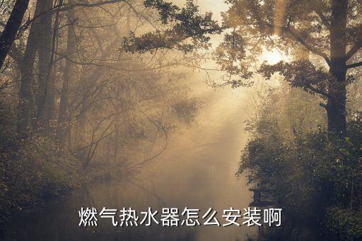 燃氣熱水器怎么安裝啊