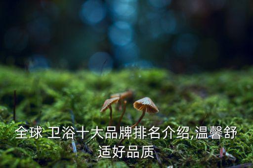 全球 衛(wèi)浴十大品牌排名介紹,溫馨舒適好品質(zhì)