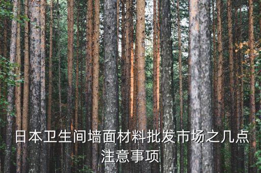  日本衛(wèi)生間墻面材料批發(fā)市場(chǎng)之幾點(diǎn)注意事項(xiàng)