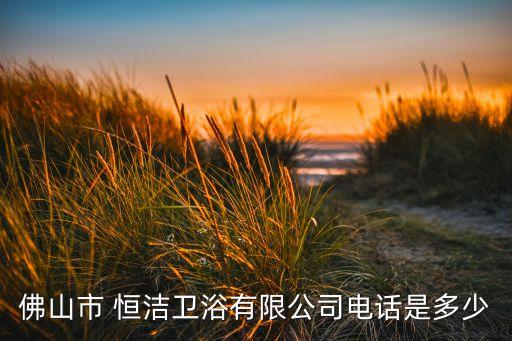 佛山市 恒潔衛(wèi)浴有限公司電話是多少