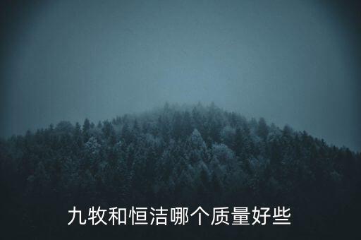 九牧和恒潔哪個(gè)質(zhì)量好些