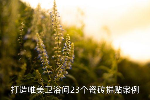 打造唯美衛(wèi)浴間23個瓷磚拼貼案例