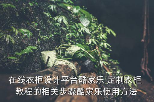 在線衣柜設(shè)計平臺酷家樂 定制衣柜 教程的相關(guān)步驟酷家樂使用方法