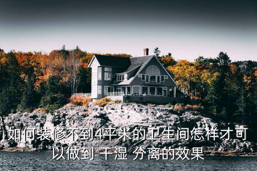 如何裝修不到4平米的衛(wèi)生間怎樣才可以做到 干濕 分離的效果