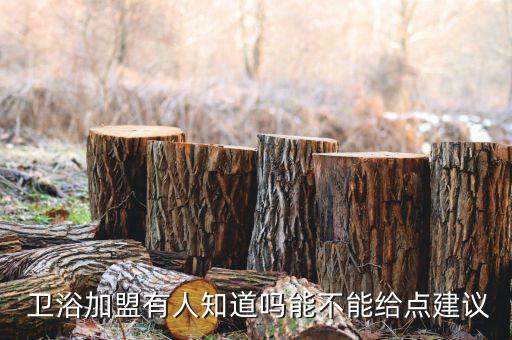  衛(wèi)浴加盟有人知道嗎能不能給點(diǎn)建議