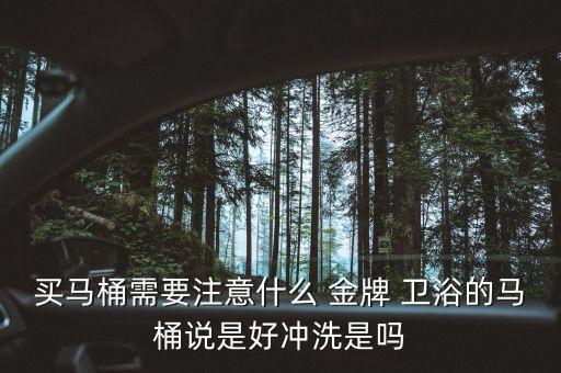 買(mǎi)馬桶需要注意什么 金牌 衛(wèi)浴的馬桶說(shuō)是好沖洗是嗎