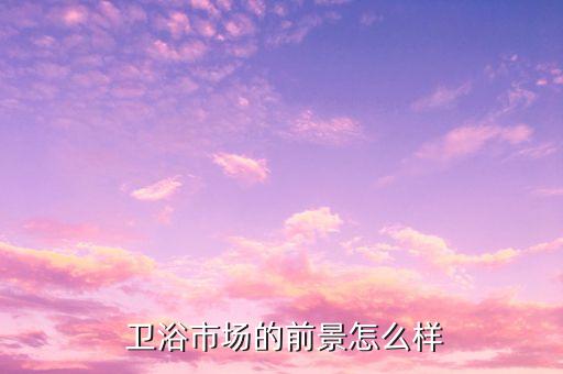  衛(wèi)浴市場(chǎng)的前景怎么樣