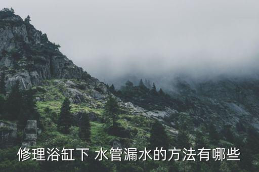 修理浴缸下 水管漏水的方法有哪些