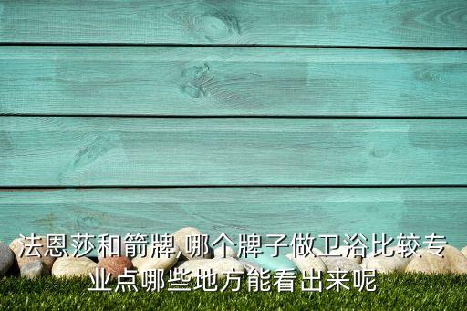 益高衛(wèi)浴和法恩沙,法恩莎衛(wèi)浴是品牌嗎
