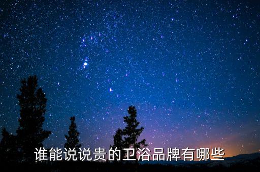 誰能說說貴的衛(wèi)浴品牌有哪些