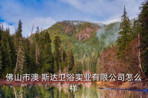 佛山市澳 斯達(dá)衛(wèi)浴實(shí)業(yè)有限公司怎么樣