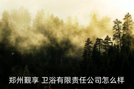 鄭州覲享 衛(wèi)浴有限責(zé)任公司怎么樣
