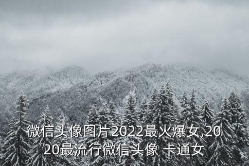 微信頭像圖片2022最火爆女,2020最流行微信頭像 卡通女