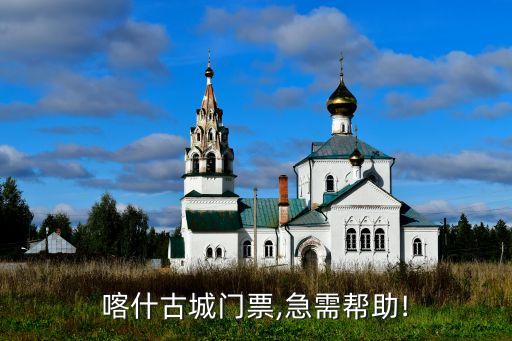 喀什古城門票,急需幫助!