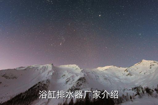 浴缸排水器廠家介紹