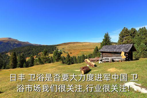日豐 衛(wèi)浴是否要大力度進(jìn)軍中國 衛(wèi)浴市場我們很關(guān)注,行業(yè)很關(guān)注!