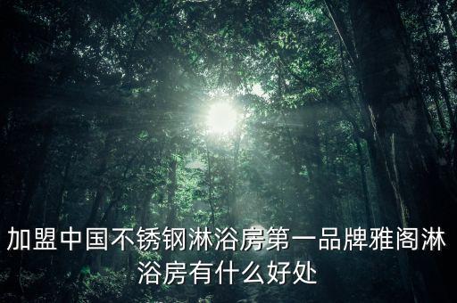加盟中國不銹鋼淋浴房第一品牌雅閣淋浴房有什么好處