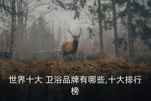 世界十大 衛(wèi)浴品牌有哪些,十大排行榜