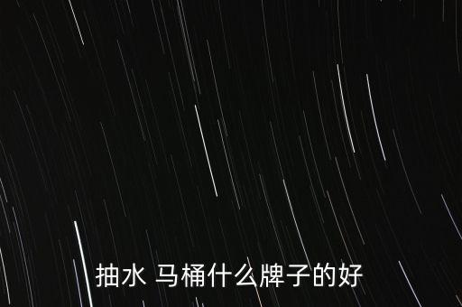 抽水 馬桶什么牌子的好