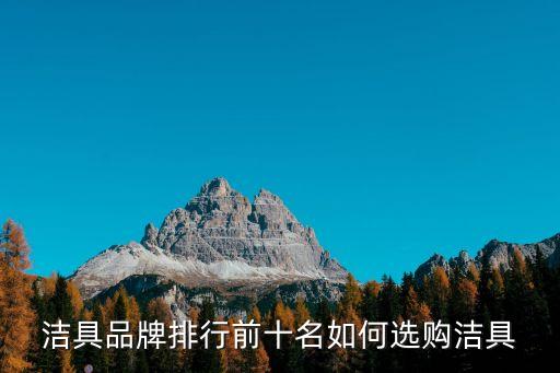潔具品牌排行前十名如何選購潔具