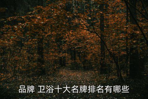 品牌 衛(wèi)浴十大名牌排名有哪些
