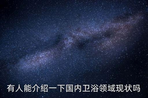 有人能介紹一下國內(nèi)衛(wèi)浴領(lǐng)域現(xiàn)狀嗎