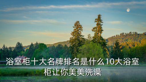 浴室柜十大名牌排名是什么10大浴室柜讓你美美洗澡