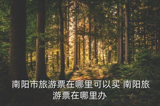  南陽市旅游票在哪里可以買 南陽旅游票在哪里辦