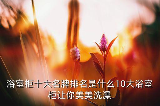 浴室柜十大名牌排名是什么10大浴室柜讓你美美洗澡