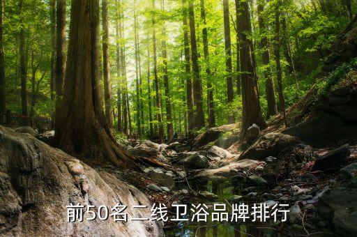 前50名二線衛(wèi)浴品牌排行