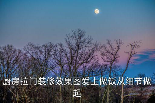 廚房拉門裝修效果圖愛上做飯從細節(jié)做起
