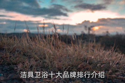 潔具衛(wèi)浴十大品牌排行介紹