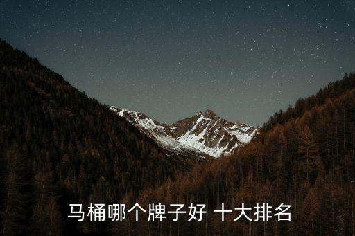  馬桶哪個(gè)牌子好 十大排名