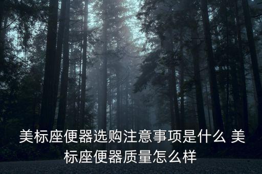  美標(biāo)座便器選購注意事項是什么 美標(biāo)座便器質(zhì)量怎么樣