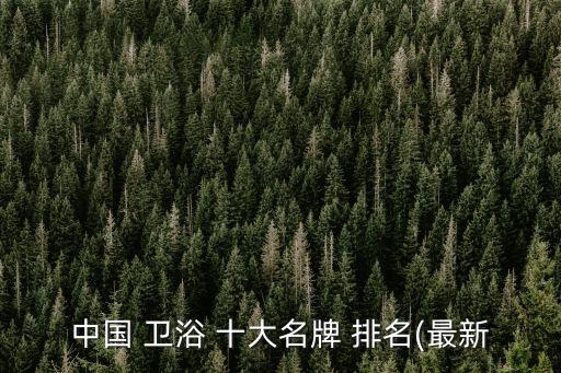 中國 衛(wèi)浴 十大名牌 排名(最新