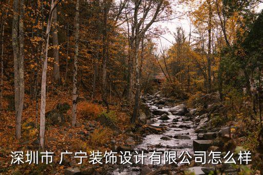 深圳市 廣寧裝飾設計有限公司怎么樣