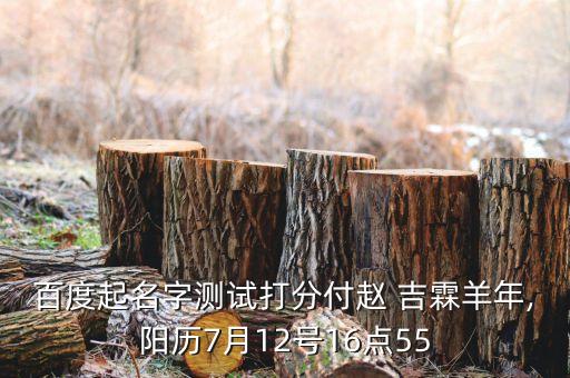 百度起名字測(cè)試打分付趙 吉霖羊年,陽(yáng)歷7月12號(hào)16點(diǎn)55