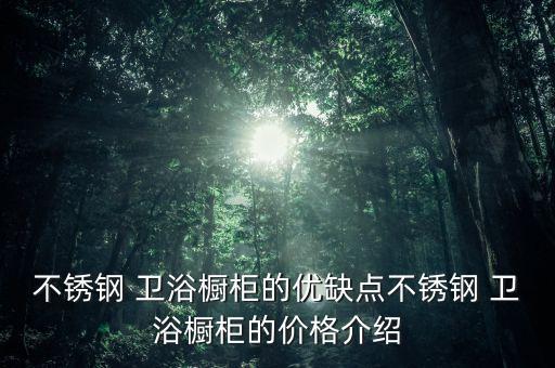 不銹鋼 衛(wèi)浴櫥柜的優(yōu)缺點(diǎn)不銹鋼 衛(wèi)浴櫥柜的價(jià)格介紹
